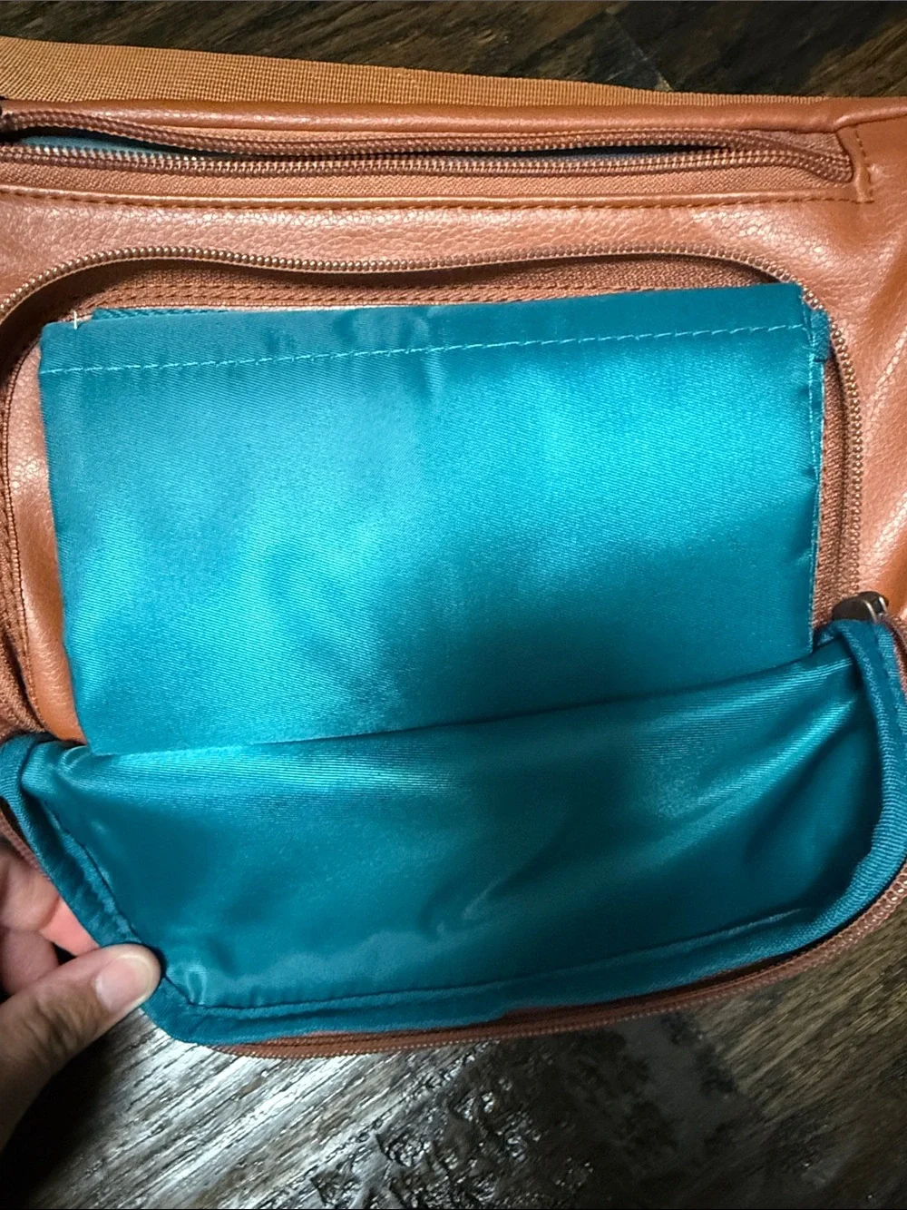 Kibou Brown Leather Fanny Diaper Pack